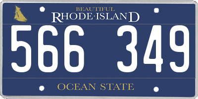 RI license plate 566349