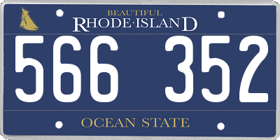 RI license plate 566352