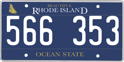 RI license plate 566353