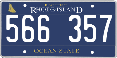 RI license plate 566357