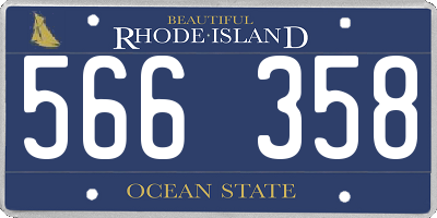 RI license plate 566358