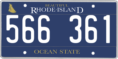 RI license plate 566361