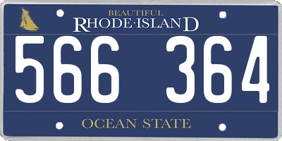 RI license plate 566364