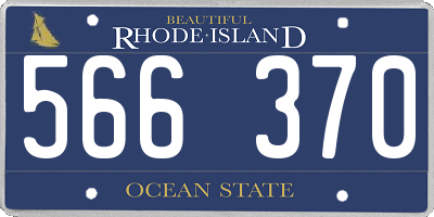 RI license plate 566370
