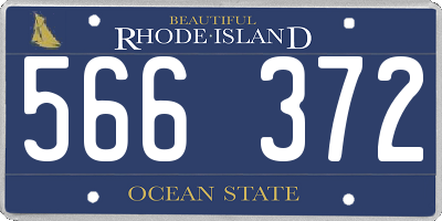 RI license plate 566372