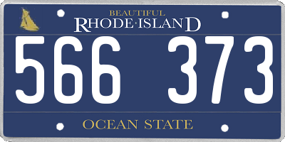 RI license plate 566373