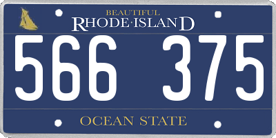 RI license plate 566375