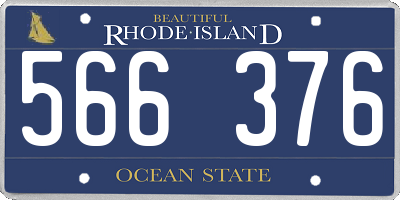 RI license plate 566376