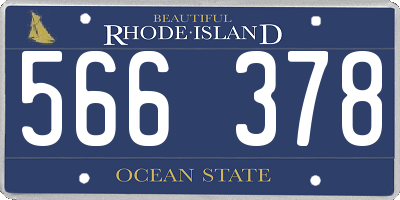 RI license plate 566378