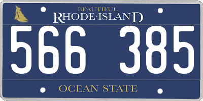 RI license plate 566385