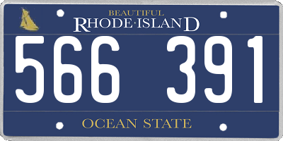 RI license plate 566391