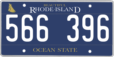 RI license plate 566396