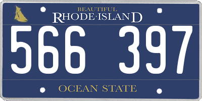 RI license plate 566397