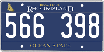 RI license plate 566398