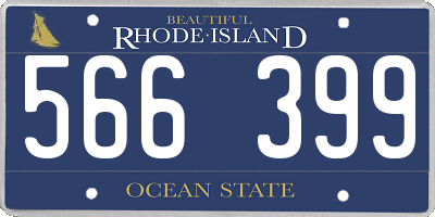 RI license plate 566399