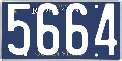 RI license plate 5664