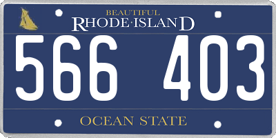 RI license plate 566403