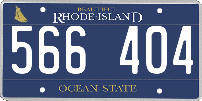 RI license plate 566404