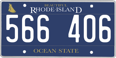 RI license plate 566406