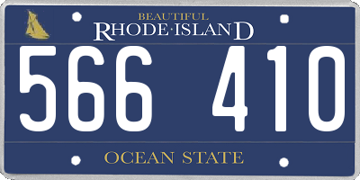RI license plate 566410