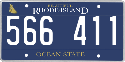 RI license plate 566411