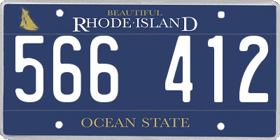 RI license plate 566412