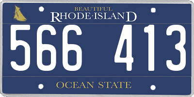 RI license plate 566413