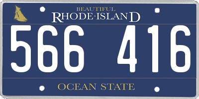 RI license plate 566416