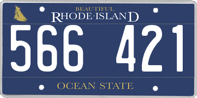 RI license plate 566421