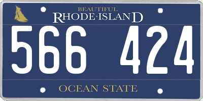 RI license plate 566424