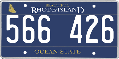 RI license plate 566426