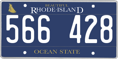 RI license plate 566428