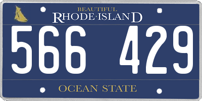 RI license plate 566429