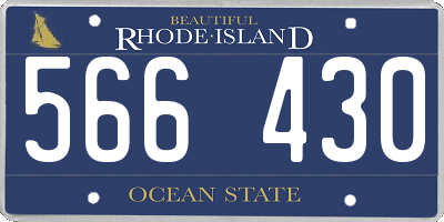 RI license plate 566430