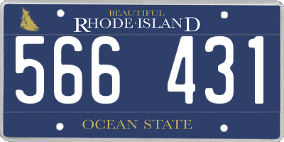 RI license plate 566431