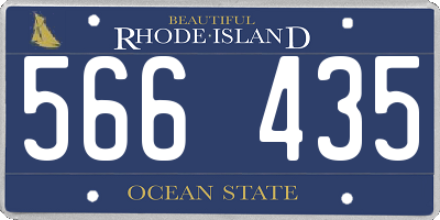 RI license plate 566435