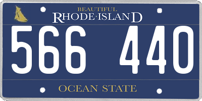 RI license plate 566440