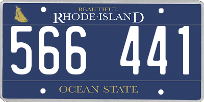 RI license plate 566441