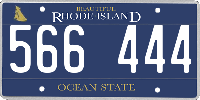 RI license plate 566444