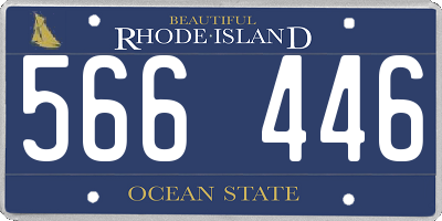 RI license plate 566446