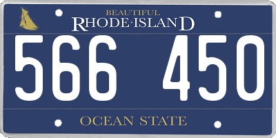 RI license plate 566450