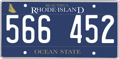 RI license plate 566452