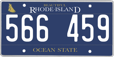 RI license plate 566459