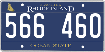 RI license plate 566460