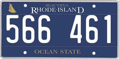 RI license plate 566461
