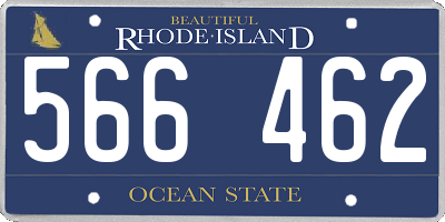 RI license plate 566462