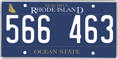 RI license plate 566463