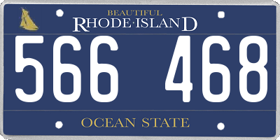 RI license plate 566468