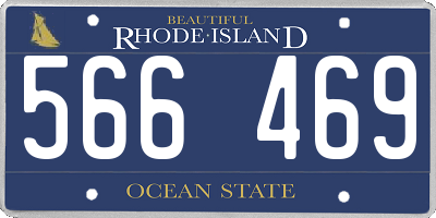 RI license plate 566469