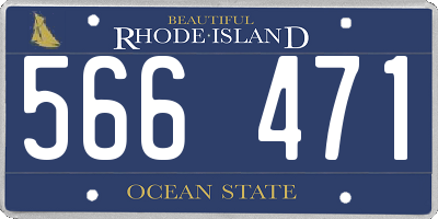 RI license plate 566471